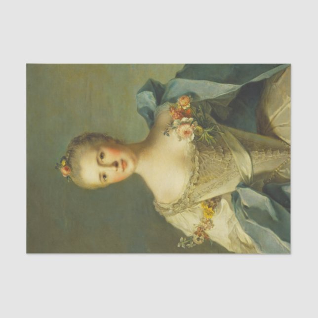 Marquise de Belestat by Jean-Marc Nattier Tissue Paper (Front)