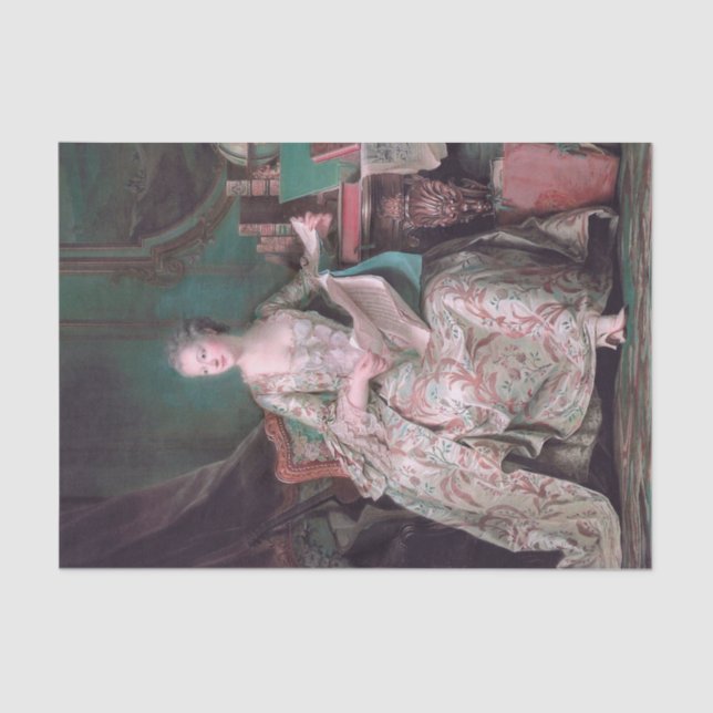 Marquise de Pompadour by Quentin de la Tour Tissue Paper (Front)