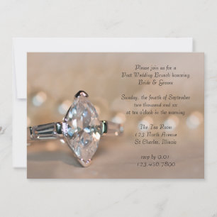 Marquise Diamond Ring Post Wedding Brunch Invitation