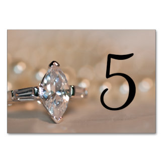 Marquise Diamond Ring Wedding Table Numbers