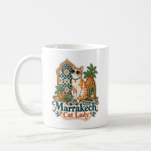 Marrakech Cat Lady Mug Aesthetic Morocco Coffee