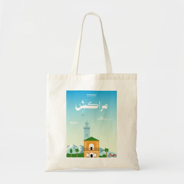 Marrakech Charm – Artistic Morocco Tote Bag (Front)