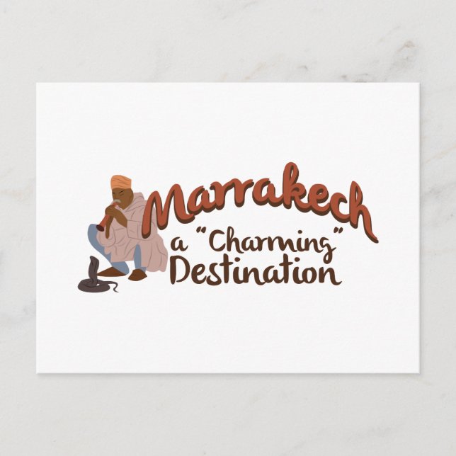 Marrakech Charming Destination Postcard (Front)