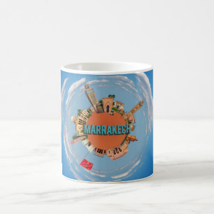 marrakech city little tiny planet morocco architec coffee mug