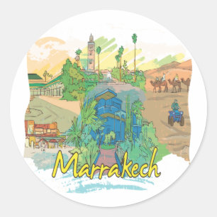 Marrakech Classic Round Sticker