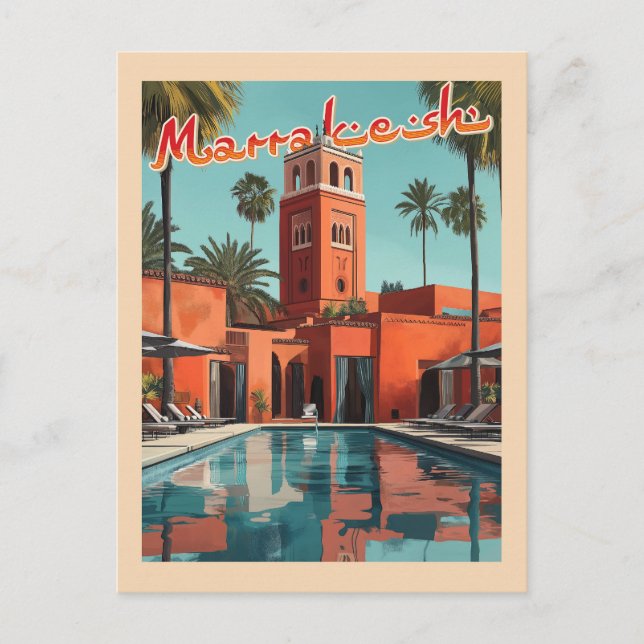 Marrakech Daydream - Mid-Century Travel Postcard (Front)