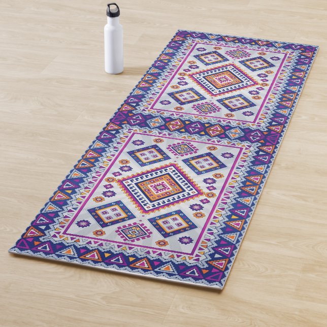 Marrakech Dream - Vibrant Moroccan Geometric Art Yoga Mat (In Situ)