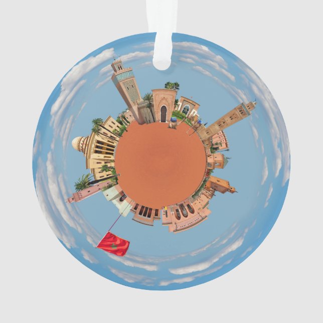 marrakech little planet morocco travel tourism lan ornament (Back)
