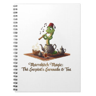 Marrakech Magic: Cute Snake Flute Player Moroccan Notebook