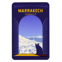 Marrakech Morocco Cat Retro