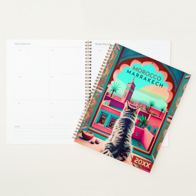 Marrakech Morocco Cat Travel Tourism Souvenir Planner (Display)