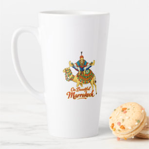 Marrakech Morocco Design Vibrant Travel Art Latte Mug