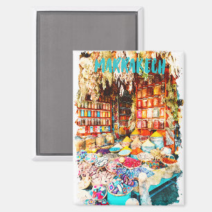 Marrakech Morocco Market Bazaar Magnet