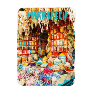 Marrakech Morocco Market Bazaar Magnet
