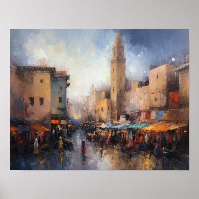 Marrakech Morocco Painting Art Print Poster (Front)