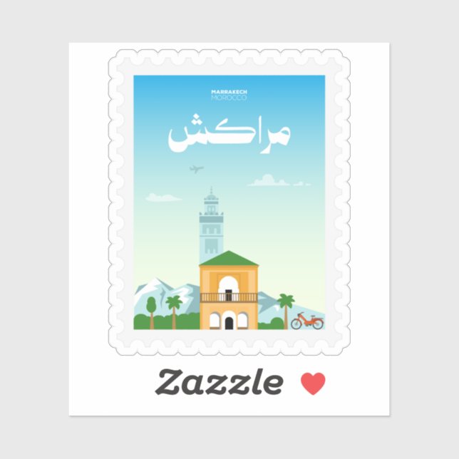 Marrakech Morocco Postage Stamp Travel (Sheet)