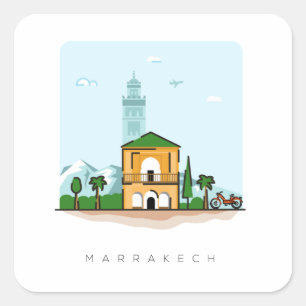 Marrakech Morocco travel sticker
