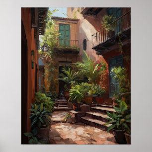 Marrakech Riad Morocco Art Print Poster