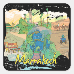 Marrakech Square Sticker