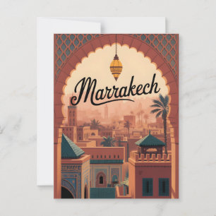Marrakech vintage postcard