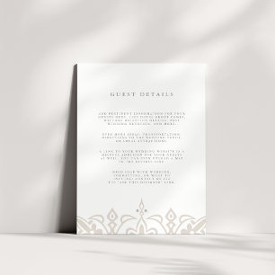 Marrakesh Guest Details Card Linen Greige