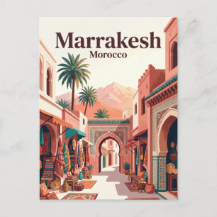 Marrakesh Medina Morocco Postcard