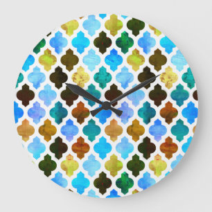 Marrakesh Moroccan Green Large Clock
