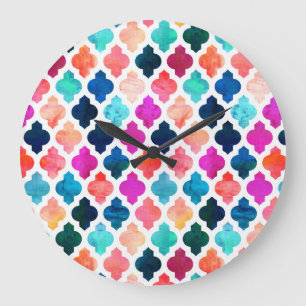 Marrakesh Moroccan Pink #homedecor Large Clock