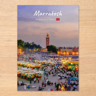 Marrakesh, Morocco - Jemaa el Fnaa Square Acrylic Invitations