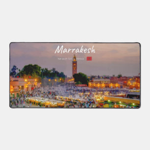 Marrakesh, Morocco - Jemaa el Fnaa Square Desk Mat