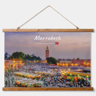 Marrakesh, Morocco - Jemaa el Fnaa Square Hanging Tapestry
