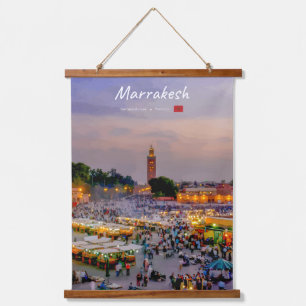 Marrakesh, Morocco - Jemaa el Fnaa Square Hanging Tapestry
