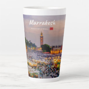 Marrakesh, Morocco - Jemaa el Fnaa Square Large Latte Mug