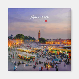 Marrakesh, Morocco - Jemaa el Fnaa Square Magnet