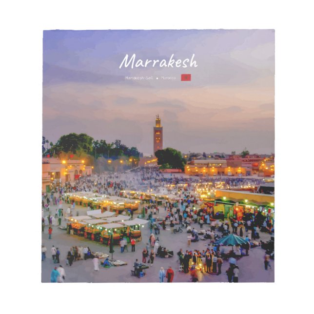 Marrakesh, Morocco - Jemaa el Fnaa Square Notepad (Front)