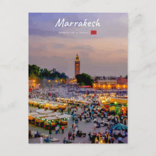 Marrakesh, Morocco - Jemaa el Fnaa Square Postcard