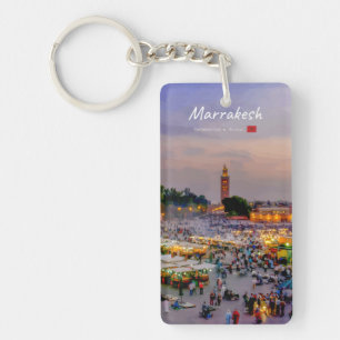 Marrakesh, Morocco - Jemaa el Fnaa Square Slim Key Ring