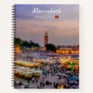 Marrakesh, Morocco - Jemaa el Fnaa Square Spiral Notebook