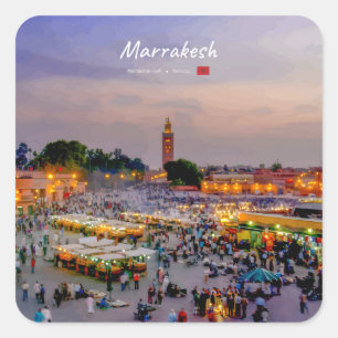 Marrakesh, Morocco - Jemaa el Fnaa Square Sticker