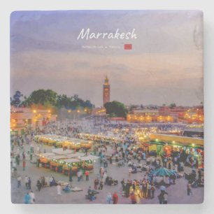 Marrakesh, Morocco - Jemaa el Fnaa Square Stone Coaster