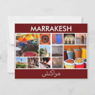 marrakesh morocco scenes postcard