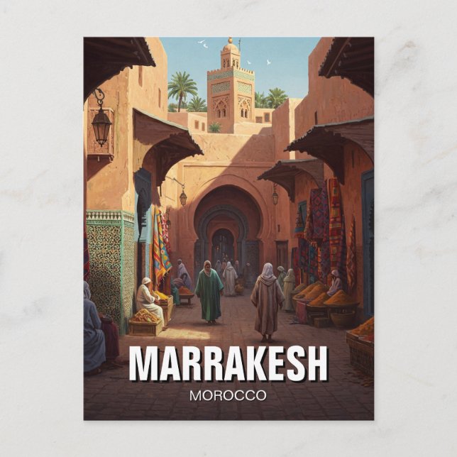 Marrakesh Morocco Travel Postcard (Front)