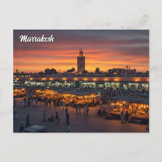 Marrakesh Morocco Travel Postcard (Front)