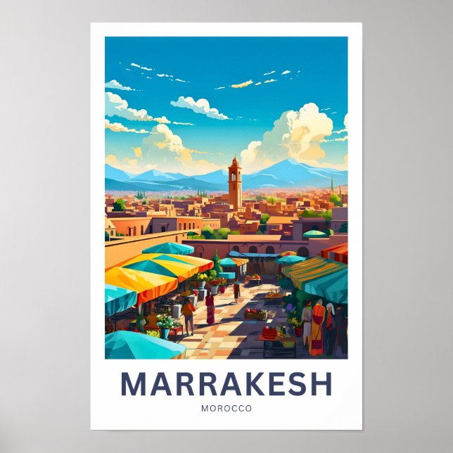 Marrakesh Morocco Travel Print (Front)