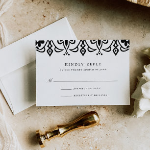 Marrakesh RSVP Card   Black