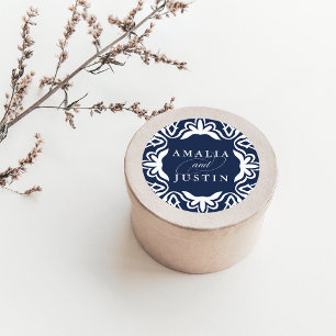 Marrakesh Wedding Sticker Navy