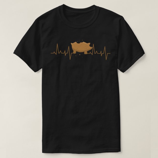 Marranito Heartbeat Ekg Pulse Pig Mexican Sweet Br T-Shirt (Design Front)
