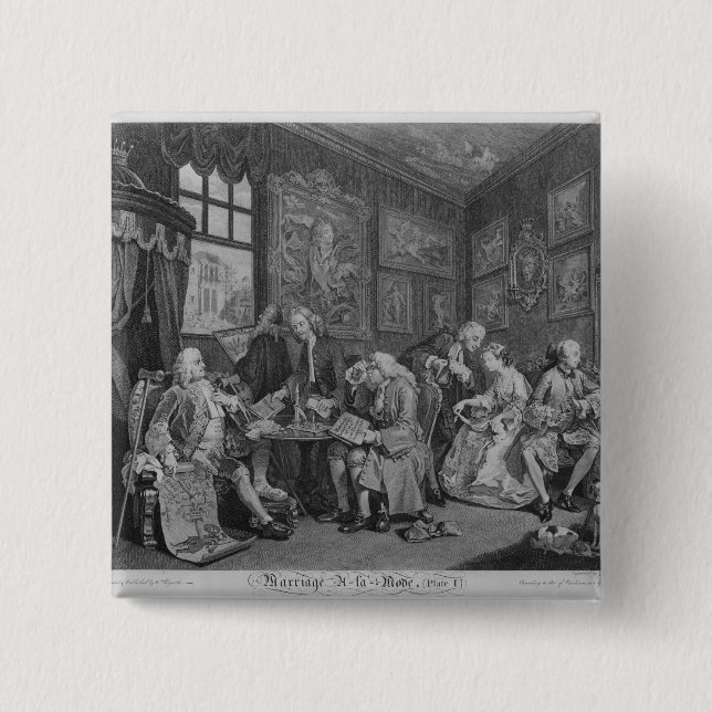 Marriage a la Mode 15 Cm Square Badge (Front)