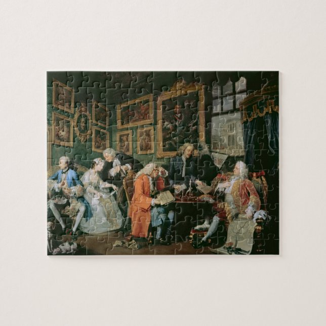 Marriage a la Mode: I - The Marriage Settlement, c Jigsaw Puzzle (Horizontal)