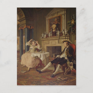 Marriage a la Mode:II- The Tete a Tete, c.1743 Postcard